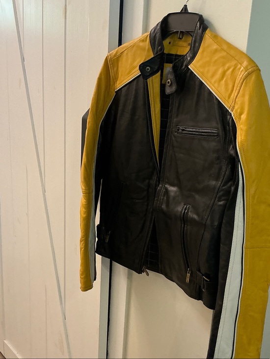 Wilsons Leather Other - Wilsons Leather Black and Yellow Leather Jacket